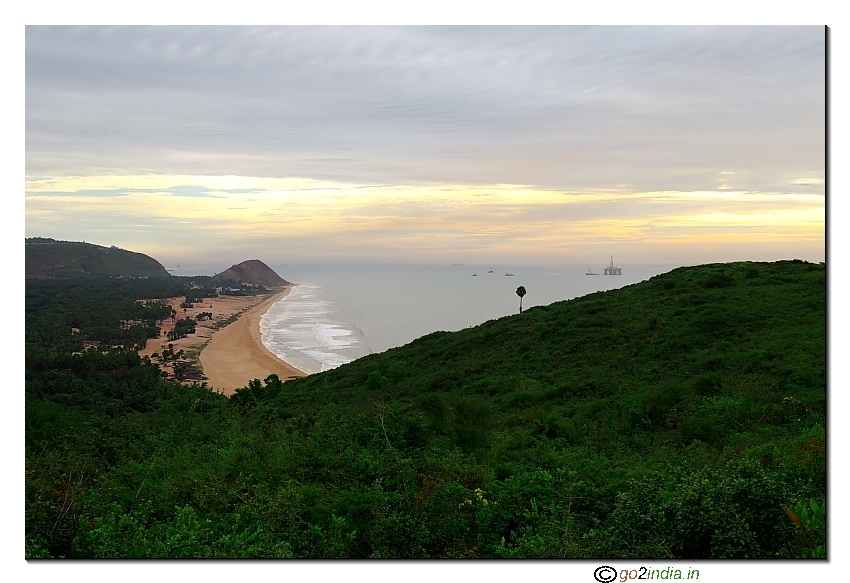 Yarada beach view from trekking point