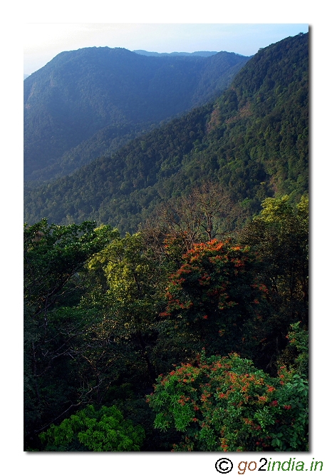 Western ghat view just before sunset at Agumbe of Shimoga district in India