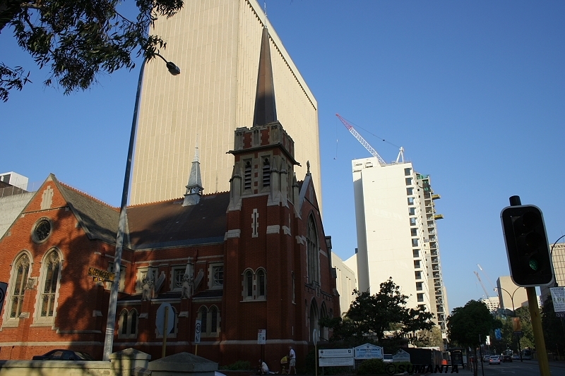 Perth architecture mingled with nature