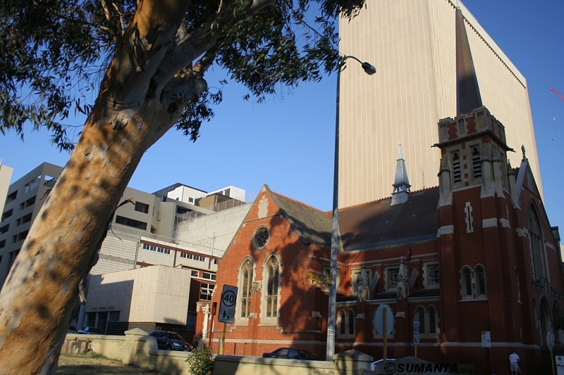 Perth architecture mingled with nature