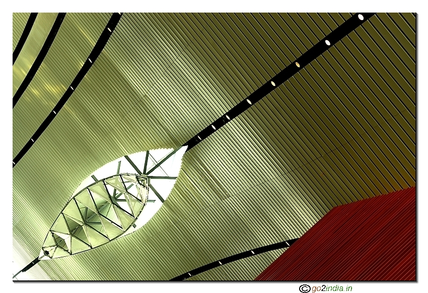 Hyderbad new Rajiv Gandhi International airport internal architectural top view