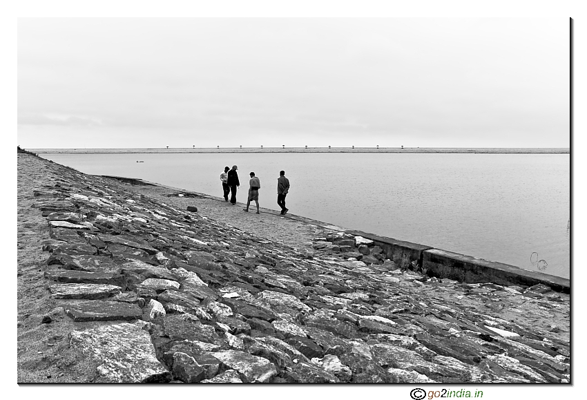 Beautiful road by the side of sea near Konark
