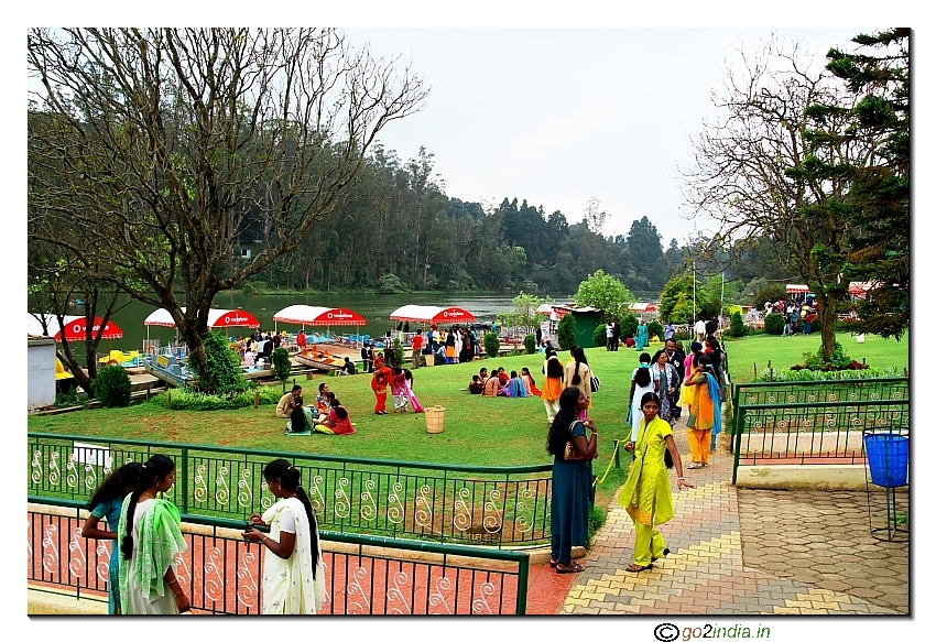 Ooty lake view from the garden