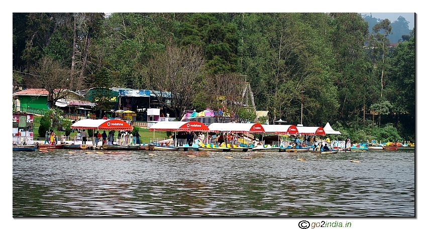 boat riding starting point at Ooty lake view from boating side