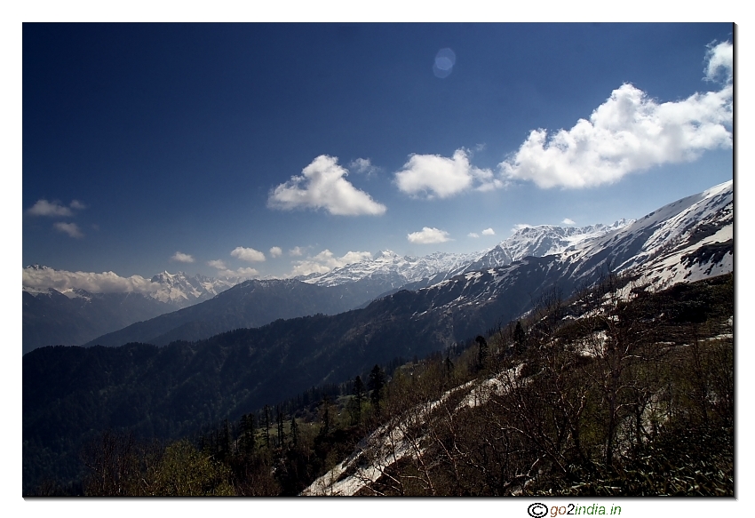 During trekking view