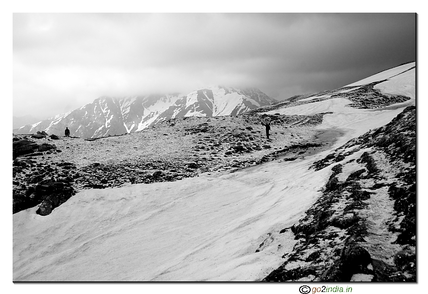 On the Himalayan pick during trekking