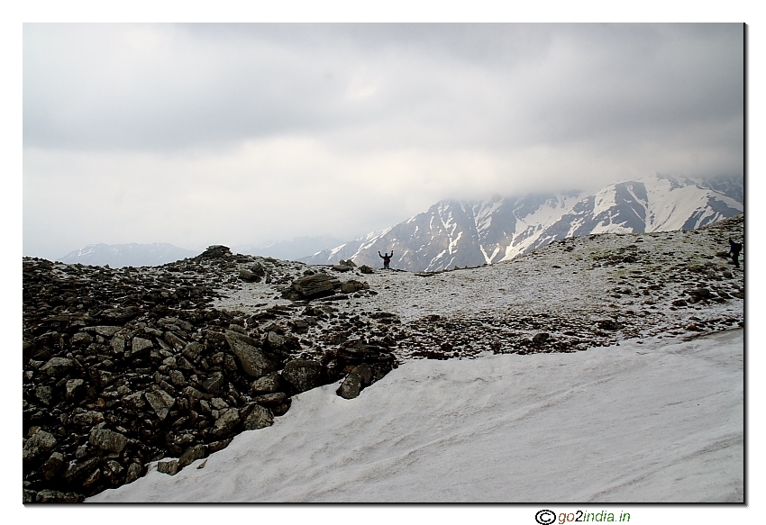 From top of the snow during trekking