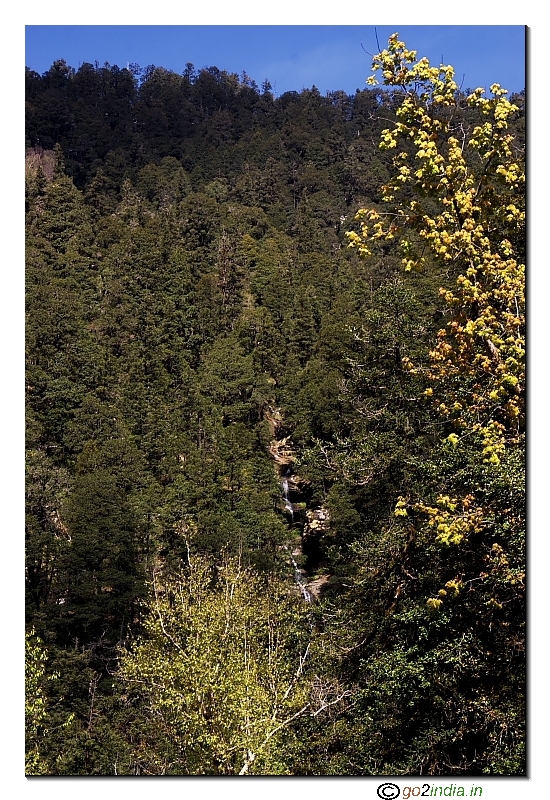 Water fall from a distance