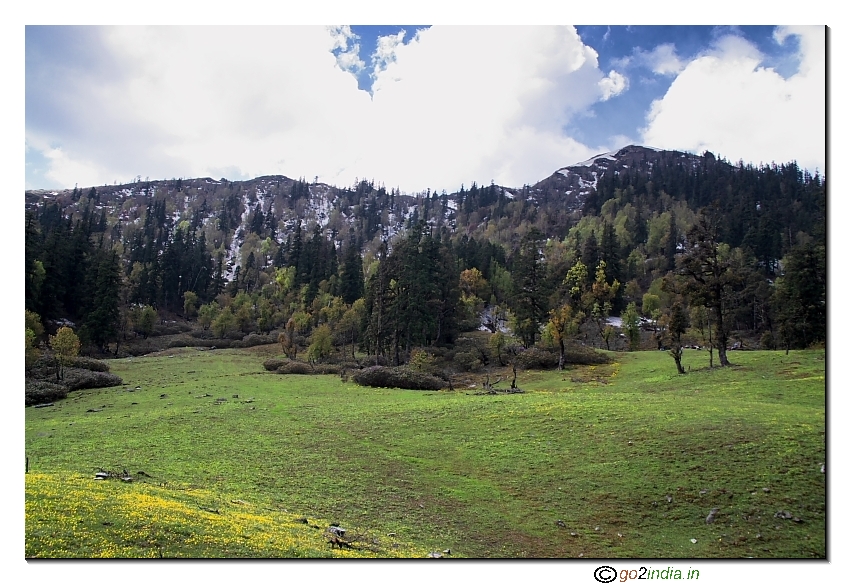 Patches of snow during our journey