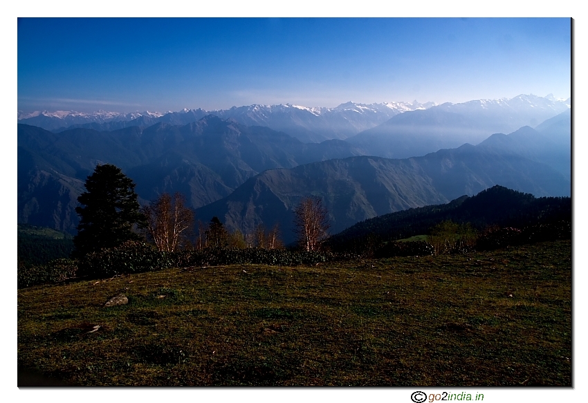 View of Himalaya during the trekking to Talhouti