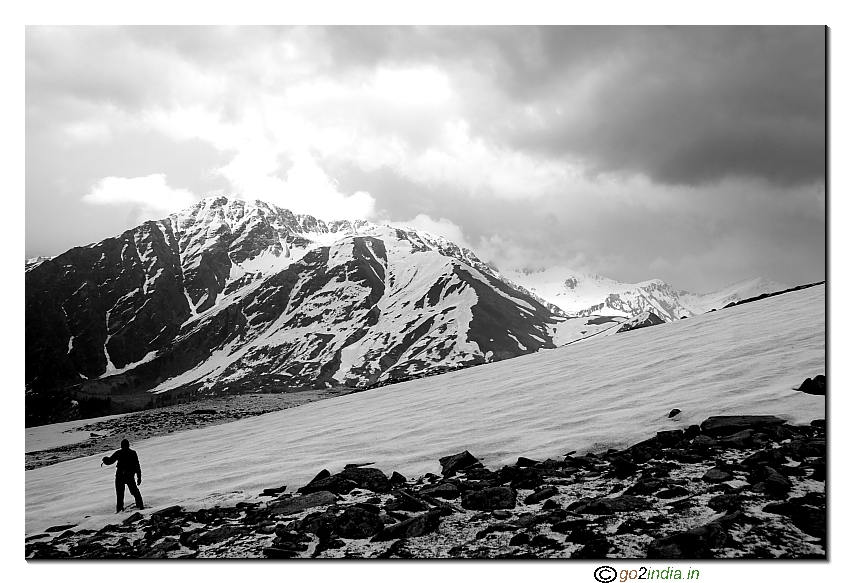 Trekking from Dhunda To Talhouti after the main snow area