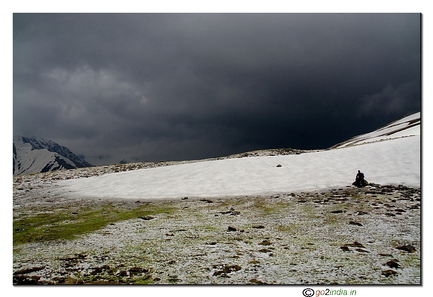 Near Talhouti camp during Kedar Kantha trekking
