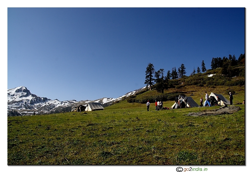 Talhouti camp site in Kedarkantha trekking