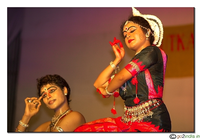 Odissi dance performance on stage