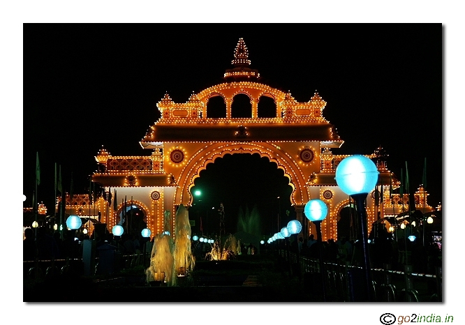 Mysore exhibition main entrance from inside view