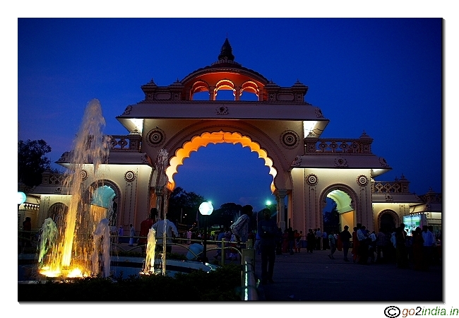 Mysore Exhibition grounds just after sunset