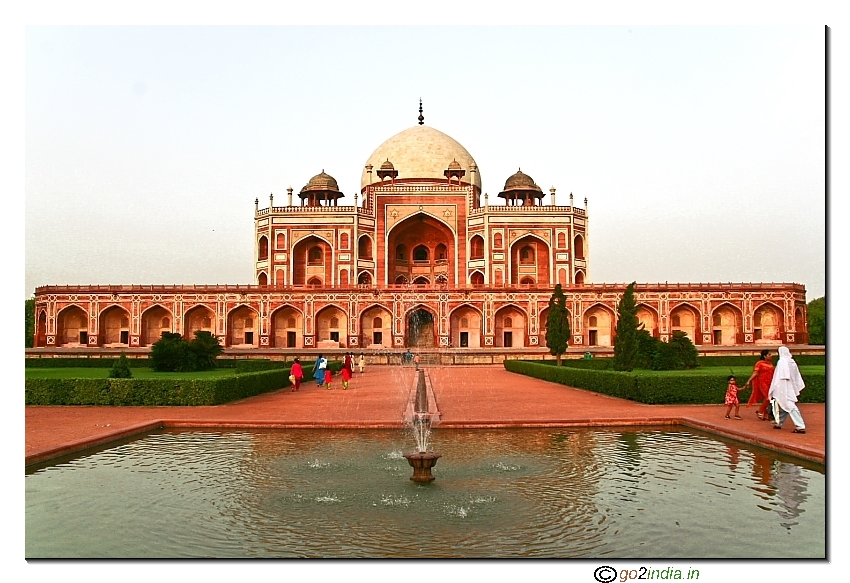 Humayns Tomb  structure at Delhi from a distance