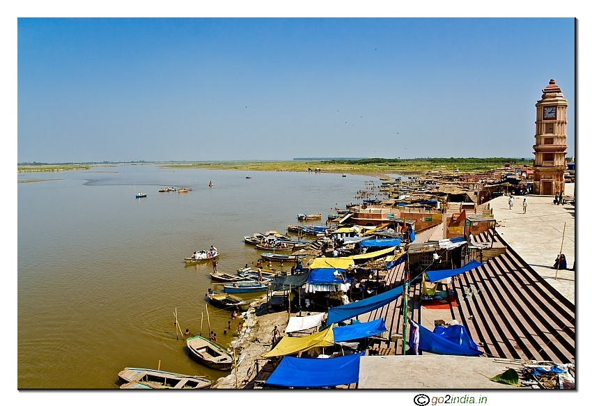 River The Ganga on the way to Moradabad of UP from Delhi
