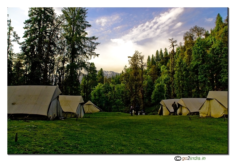 Camp site at Juda Talao on the first day of actual trekking