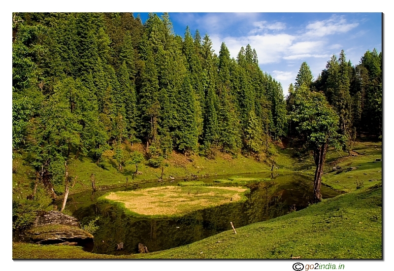 Kedarkantha trekking: camp site near this small pond or Talao