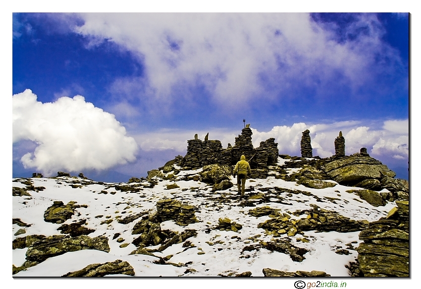 The Kedarkantha peak during trekking in the month of May