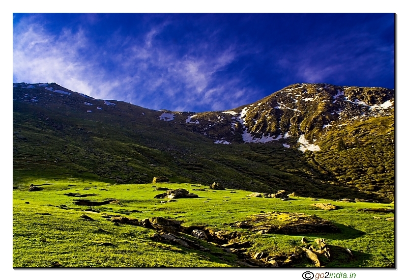 After rain at Kedarkantha camp site during trekking