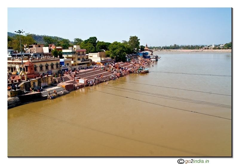 Rishikesh by the sides of River Ganga some temples and ghats