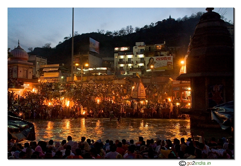 Ganga Arati at HAR-KI-PAURI or Hari-ki-Pairi at Haridwar
