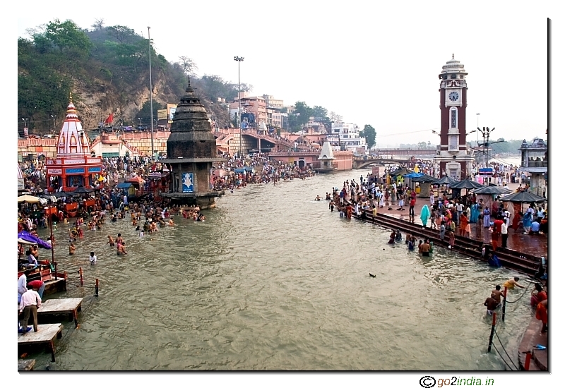 Ganga river at Haridwar at Hari-Ki-Pauri