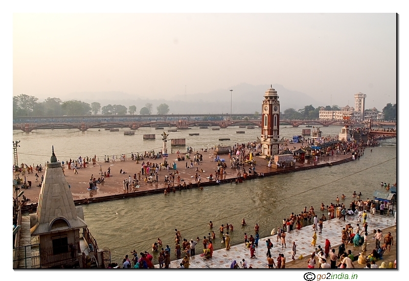 Ganga River during morning hours at Haridwar