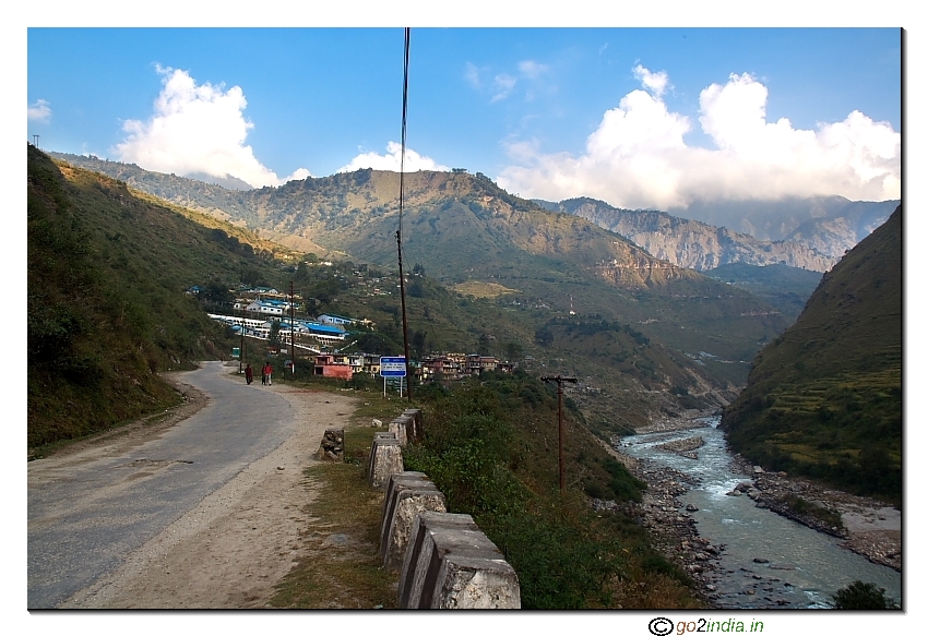 On the way to Gangotri by the side of river Bhagirathi