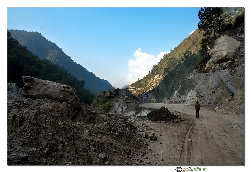 The road to Gangotri is not so good
