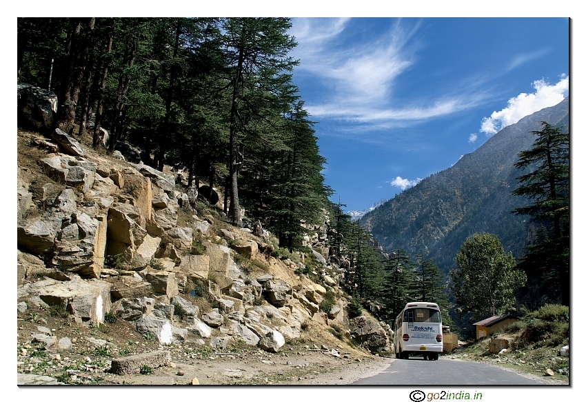 Journey to Gangotri from Uttarkashi by the side of river Bhagirathi