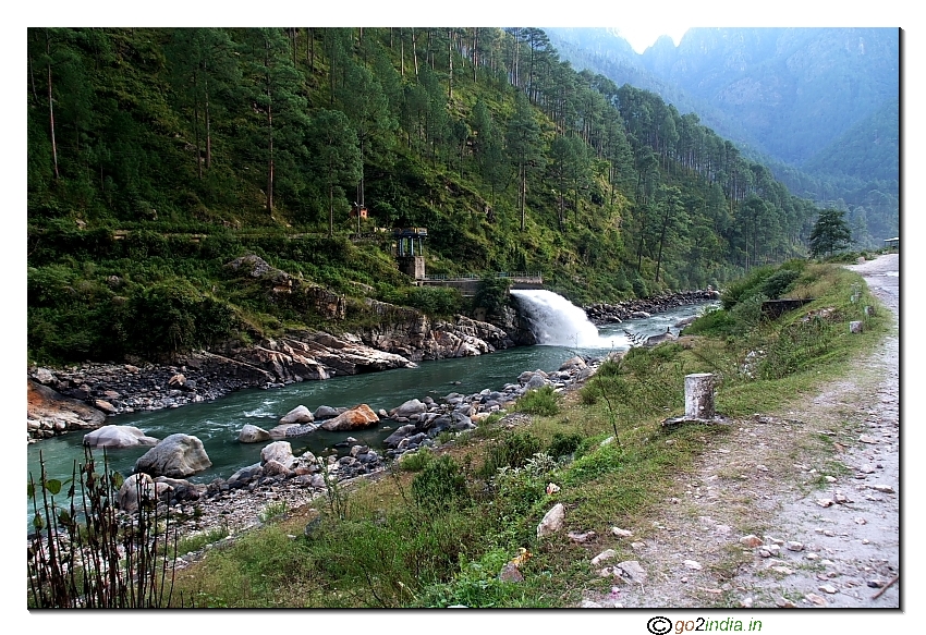 Bhagirathi river powerhouse water flow 