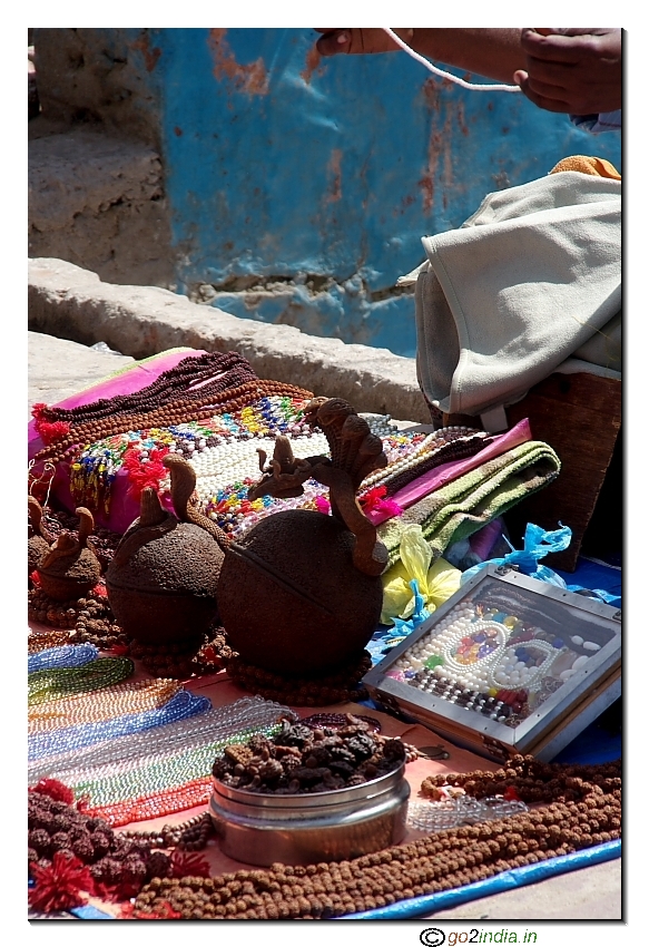 Market near Gangotri selling various items of tourist interest