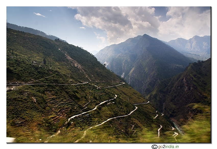 Dangerous roads at Himalaya mountains