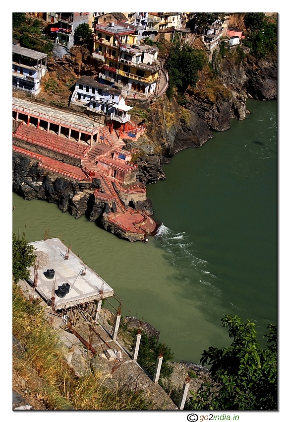 Rivers confluence of Bhagirathi and Alaknanda at Deoprayag