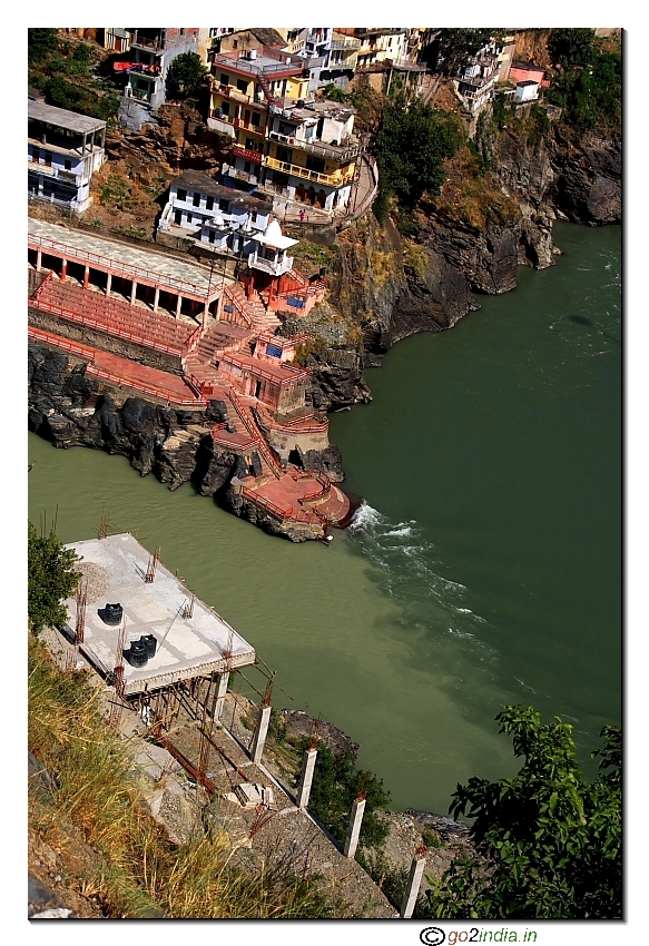Rivers confluence of Bhagirathi and Alaknanda at Deoprayag