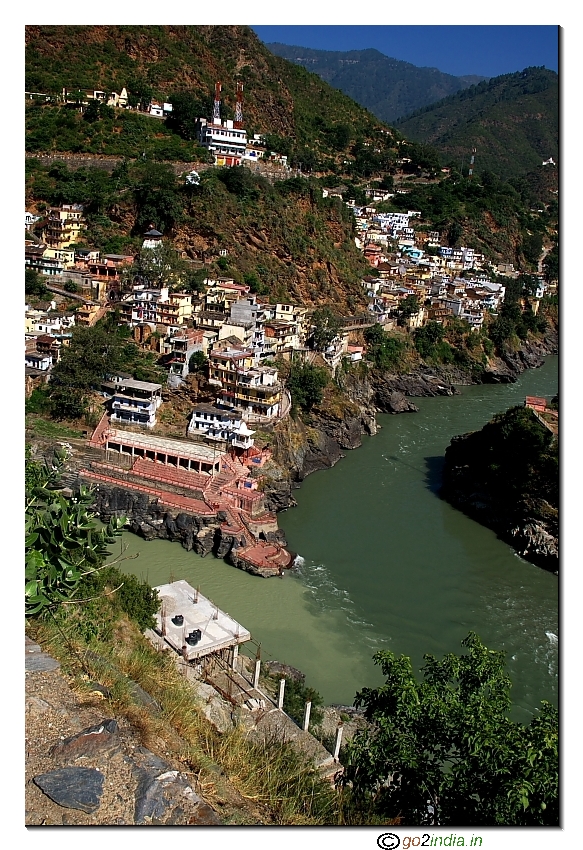Joining of two rivers at Davprayag