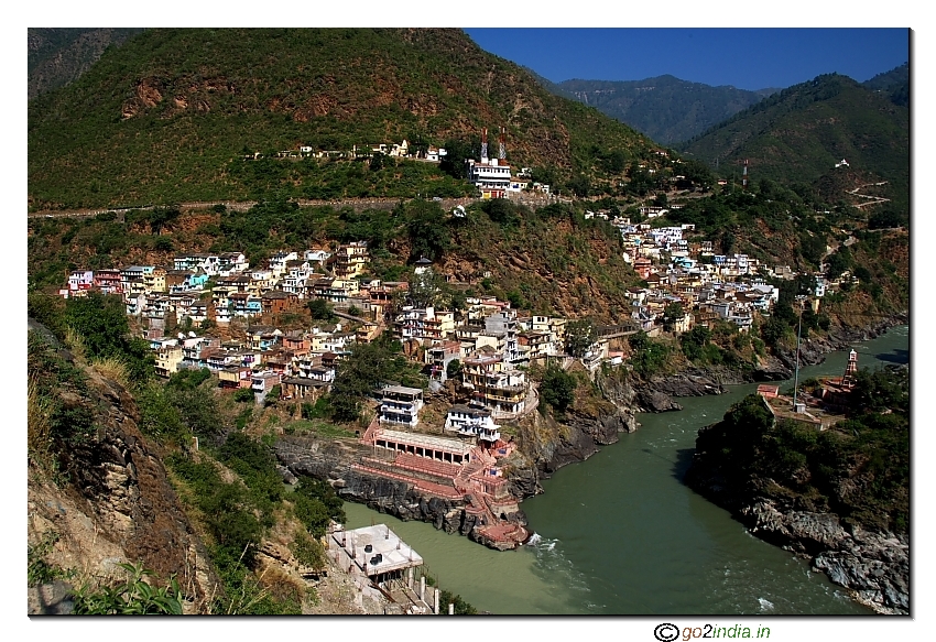 Two rivers joining at Devprayag