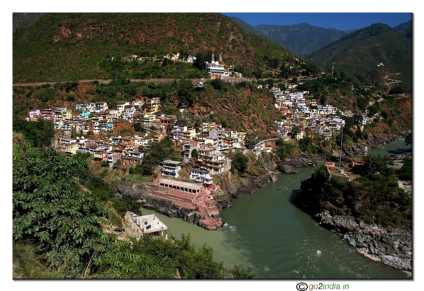 confluence of Alaknanda and Bhagirathi at Devprayag