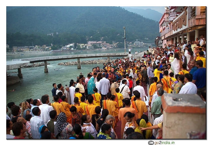 Ganga Arathi at Rishikesh in evening
