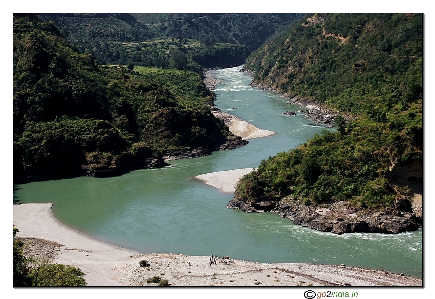 Cremation ground by the side of River Alaknanda