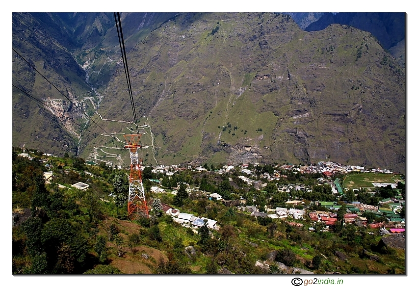 Joshimath town from Cable car