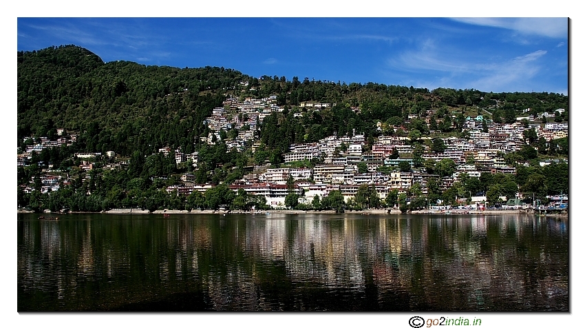 Naini Lake and hill by the side