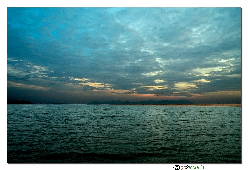 Godavari river journey early in the morning 