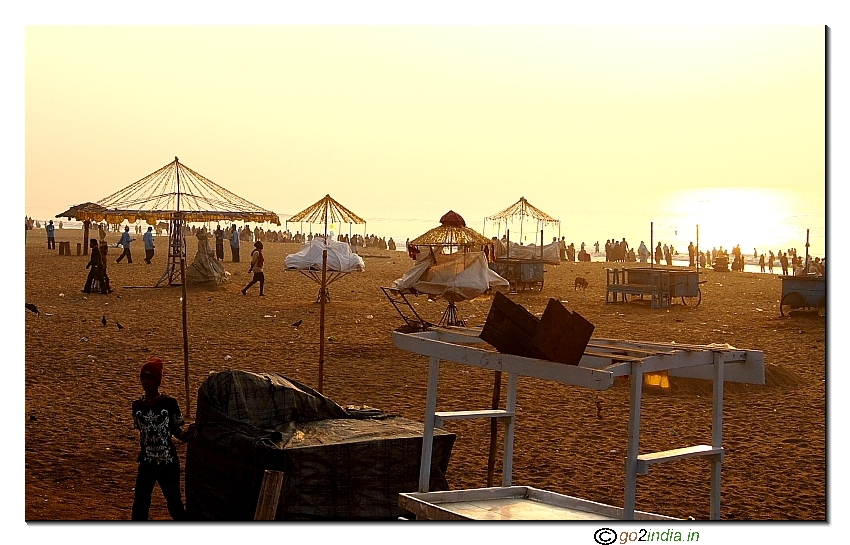 Puri sea beach in early morning 