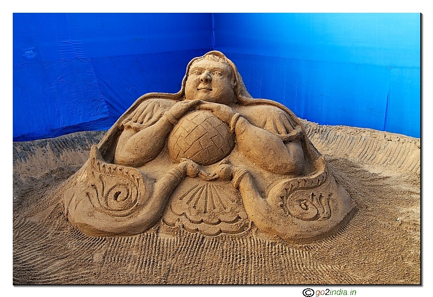 Art in Puri beach 