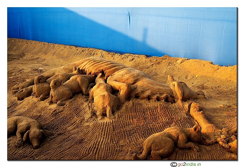 Art on beach sand