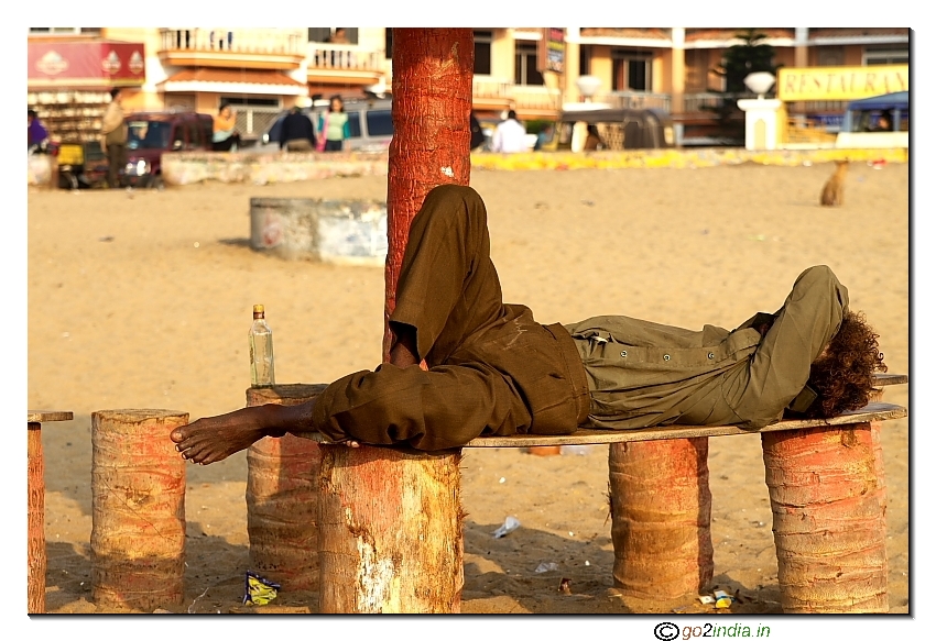 Puri beach in a winter morning 